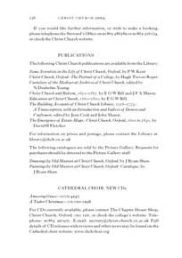 Image of page from Christ Church, Oxford – annual report