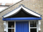 Photograph of a porch in St Edward’s Passage, Cambridge.