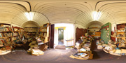 Photograph of Equirectangular panorama (eight photos) of ‘La caverne aux livres’