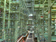 Photograph of Labyrinthine modern library.