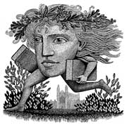 Image of The Running Head greetings card 2004 by Harry Brockway